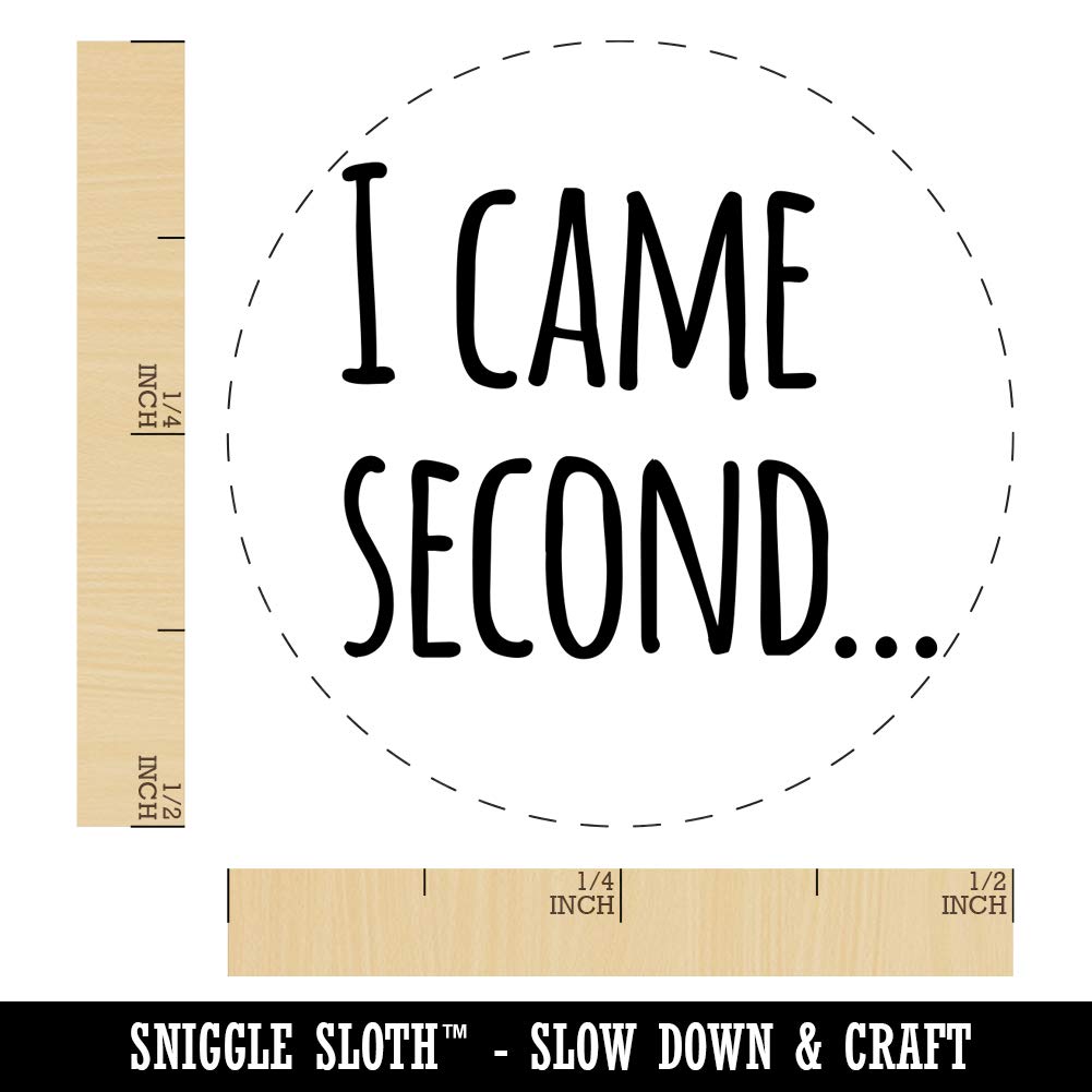I Came Second Chicken Egg Rubber Stamp - 1/2 Inch Mini