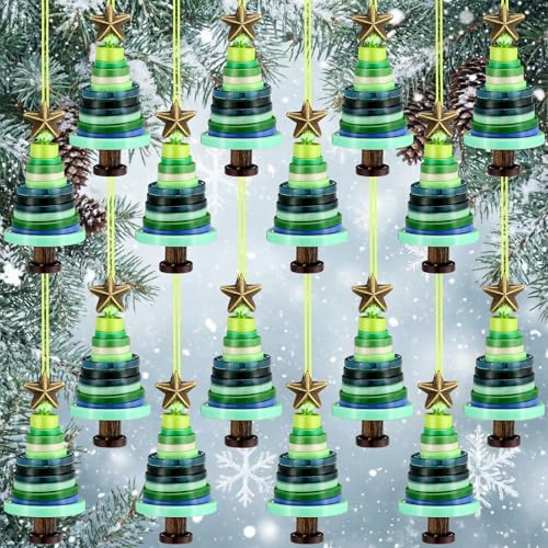 Soulchen 16 Sets Button Winter Ornament Kit Button Christmas Tree...