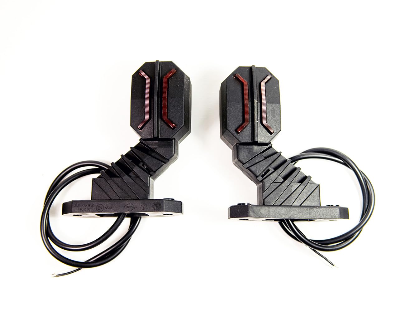 2 x LED gomma marcatore luce laterale moderna 12V 24V con E-mark Posizione luce auto camion caravan KFZ lampada luce bianco rosso arancio