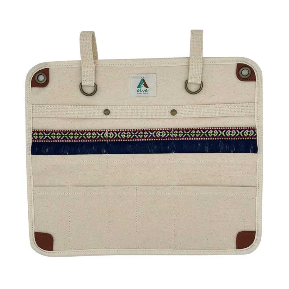 Olve Camping Tableware Portable Storage Bag Picnic Cutlery Roll up Organizer for Cooking Utensils Hanging Bag/Tools not Included, Bag Only