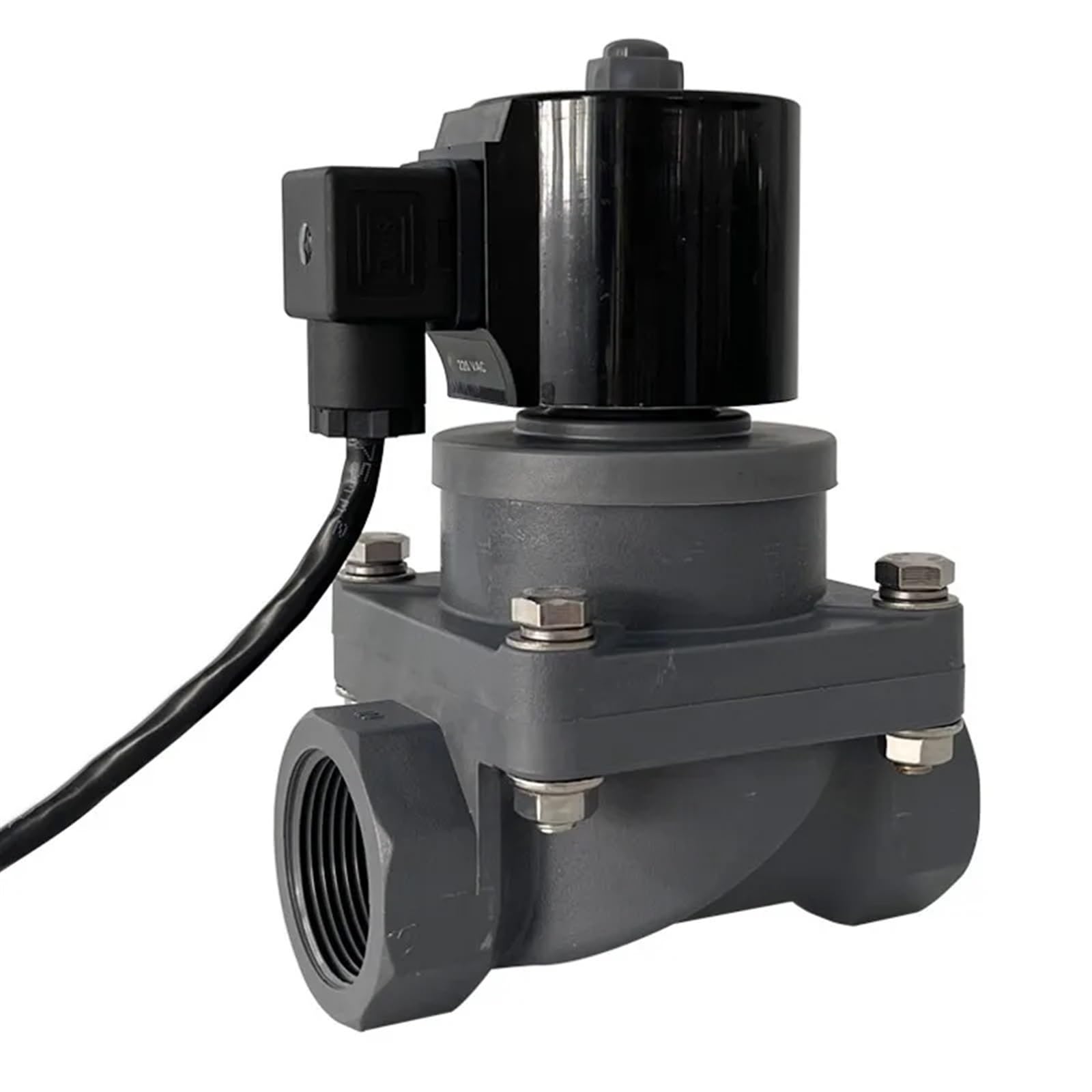 SBSSYVLMV Corrosion-Resistant UPVC Solenoid Valve Normally Closed Outdoor Waterproof 24V 220V DN15 DN20 DN25 DN32 DN40 DN50(Dn20,Onecolor)
