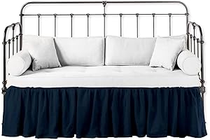 Soft Bed Skirt for Twin Daybed, Ruffled Daybed Skirt With 16" Drop...