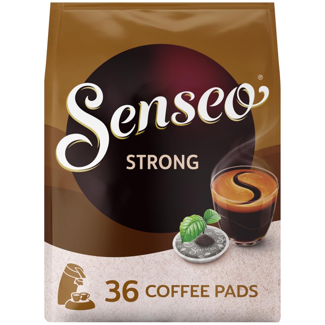 Senseo Kawa w saszetkach mocnych/mocnych, intensywny i pełny smak, kawa, 360 saszetek