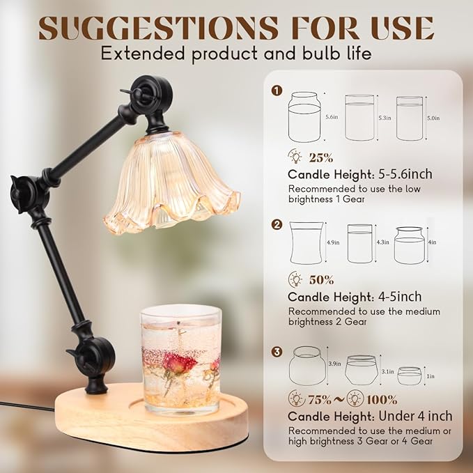 Lámpara Calentadora de Velas con Temporizador - iToncs, Blanco Mate miniatura 7