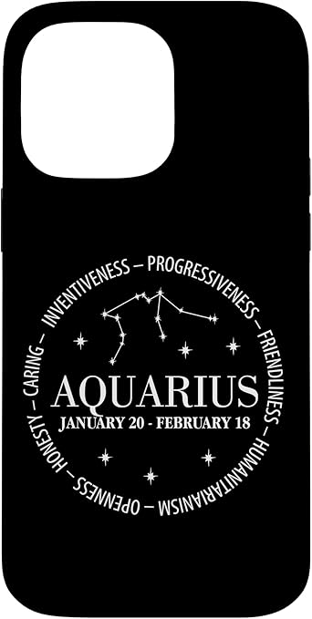 Aquarius Zodiac Astrology Horoscope birthday Case for iPhone 14 Pro Max
