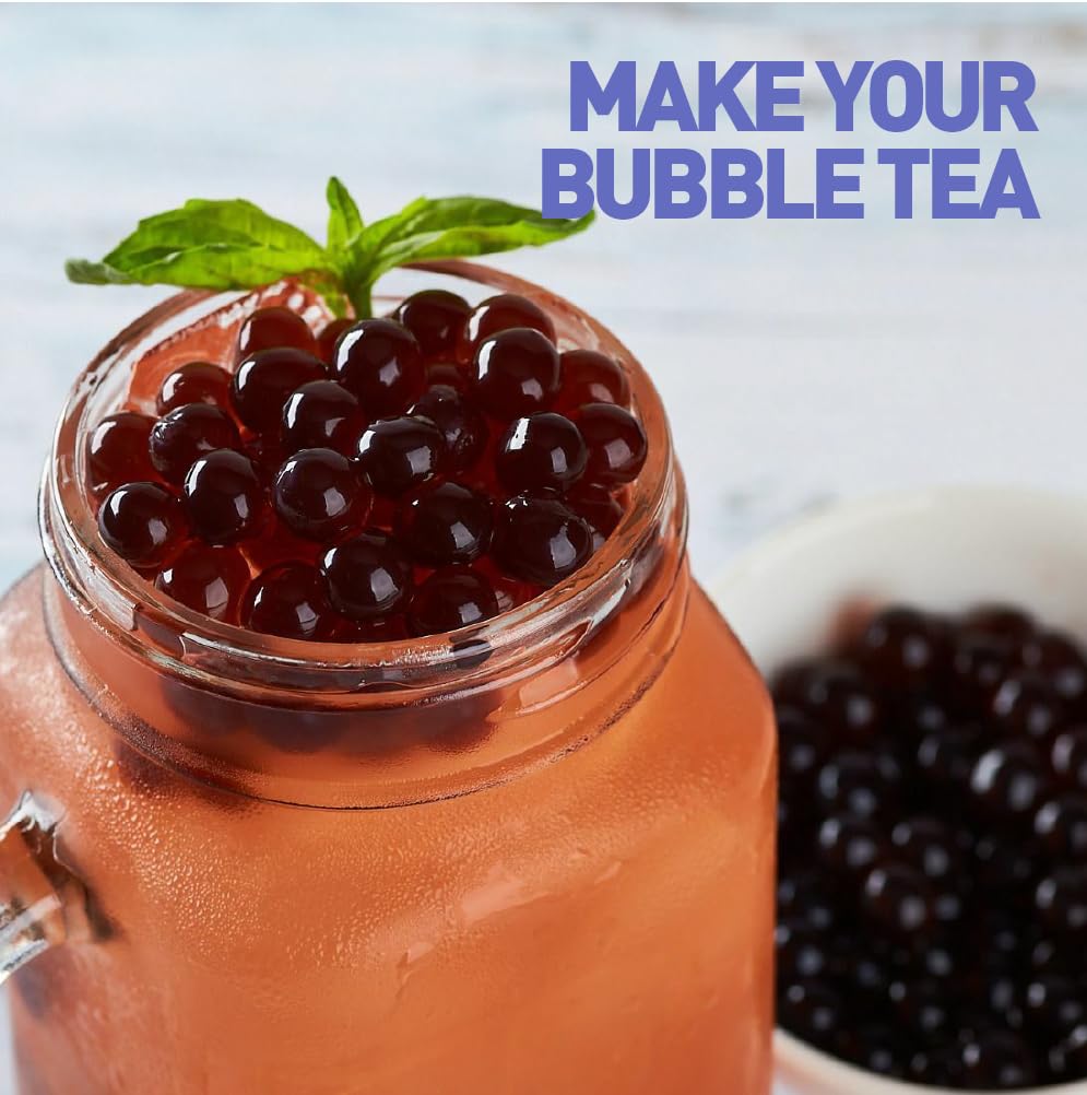 FRANKLY Popping Boba - Esferas de fruta para Bubble tea, té de burbujas, yogur, pasteles y dulces (Aràndanos, 450g)