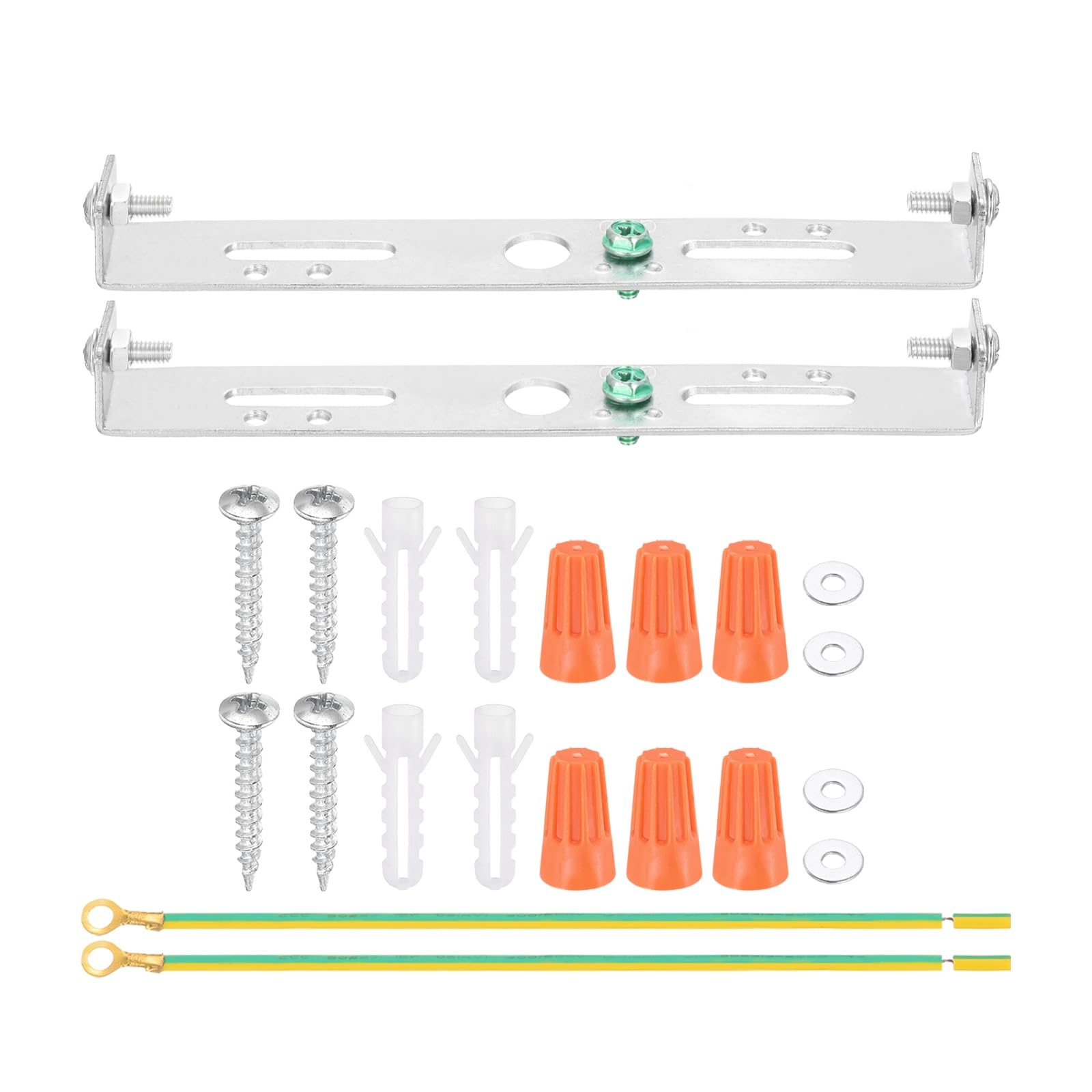 PATIKIL 150mm(5.9") Universal Light Fixture Mounting Bracket Square Kit, 2Set Lamp Crossbar Ceiling Light Plate Wall Mounting Bracket with Screw for Chandelier Ceiling Pendant Wall Lighting