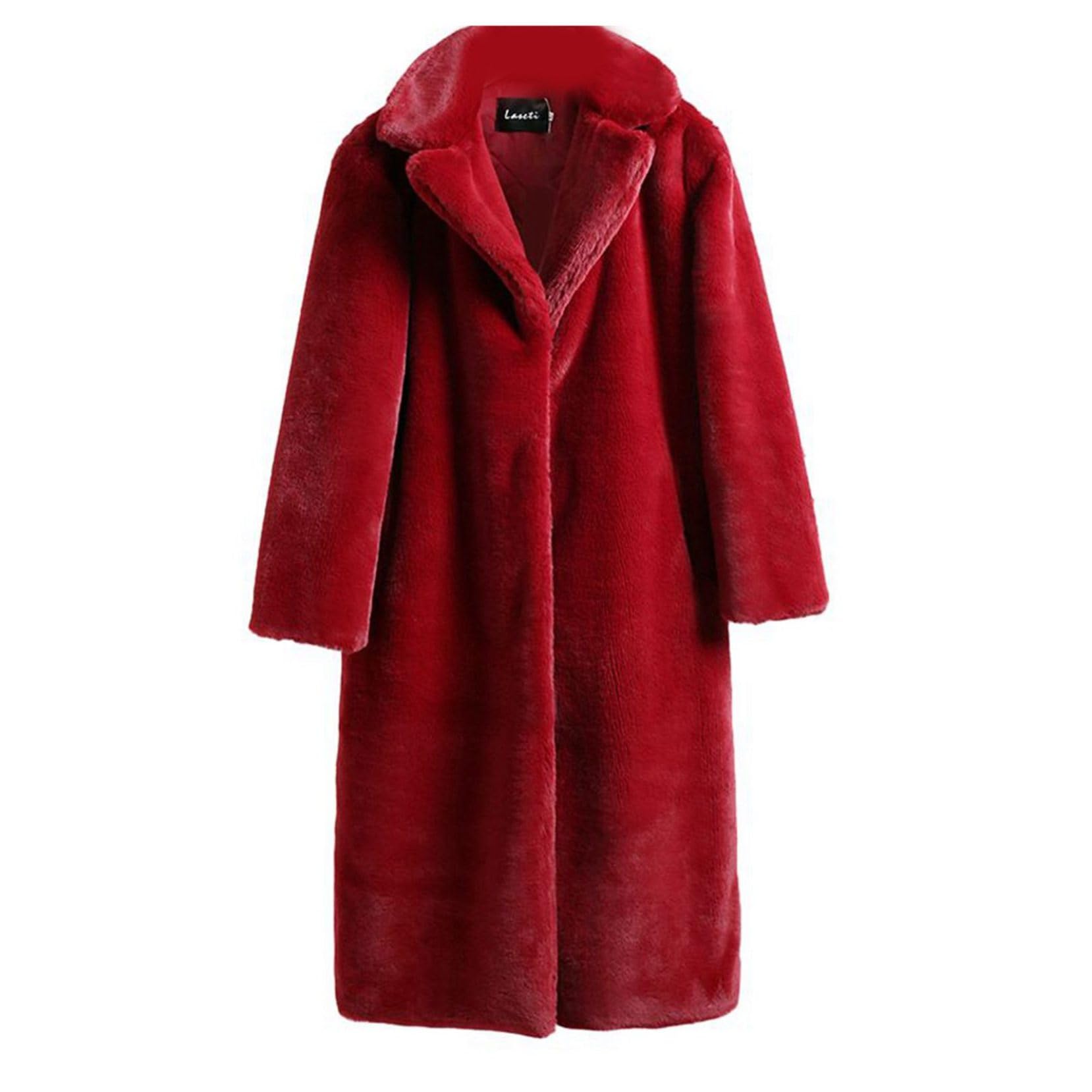 [RAMEMO] ロング丈 ファーコート 毛皮コート レディース ロングジャケット ベンチコート ボアブルゾン フェイクファー 冬服 ショールカラー ボタン 切り替え もこもこ 防寒ウェア 大きいサイズ 白 黒 赤 青 黄 緑