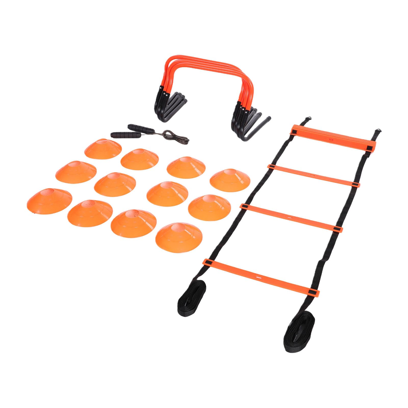 Alomejor Set de Entrenamiento de Agilidad con Escalera Ajustable y Conos