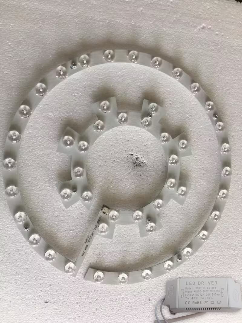 Ceiling Fan Light Kit, 36w 3 Colr Change Led Light Chips and Driver Kits, Replacement for 42inch Retractable Ceiling Fan