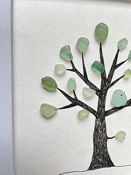 シーグラスアート☆木の実のモリモリツリー☆ シーグラスアート☆木の実のモリモリツリー☆ シーグラスアート