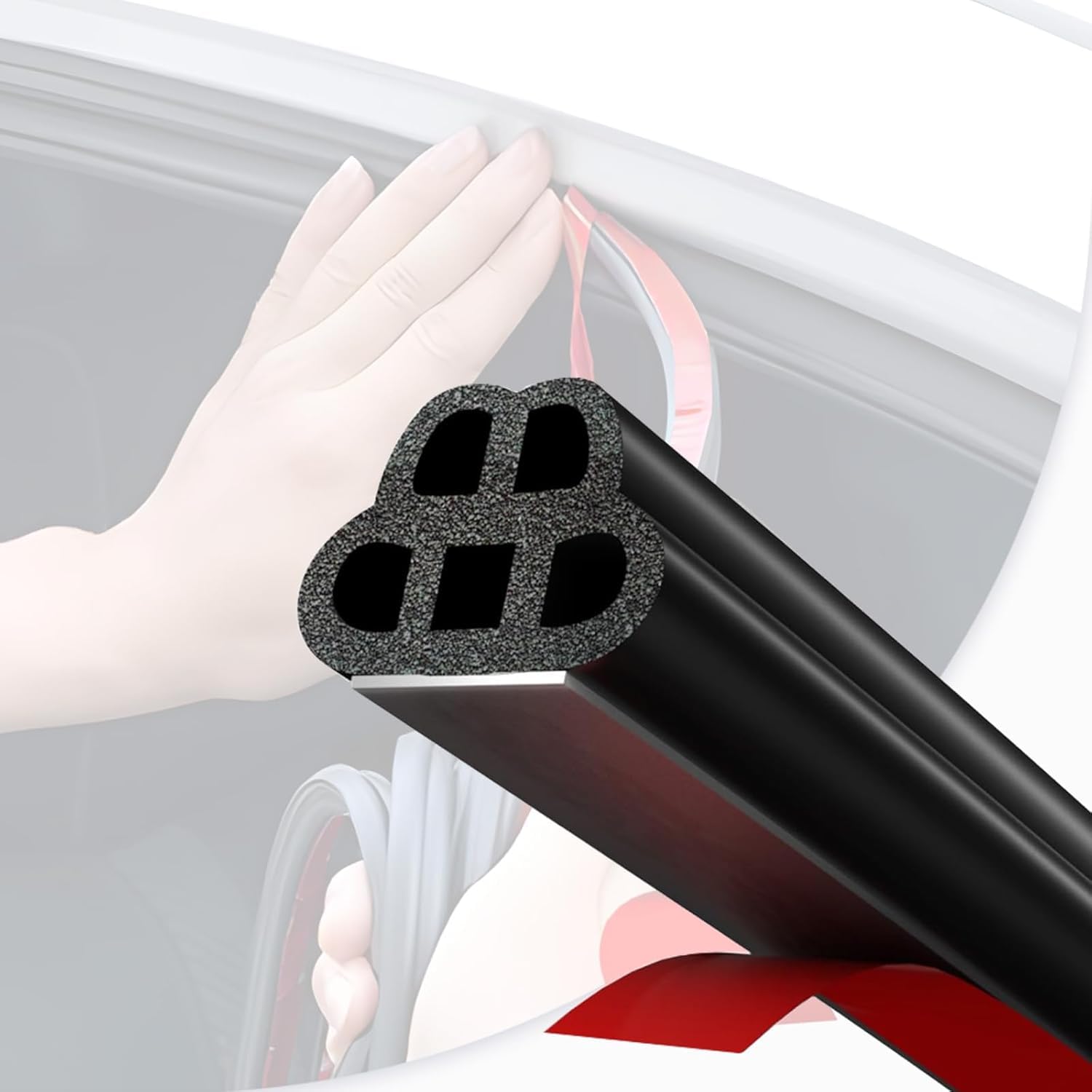 Tryagat Car Door Seal Strip for Toyota Yaris 4 GR Cross Hybride 2020-2025