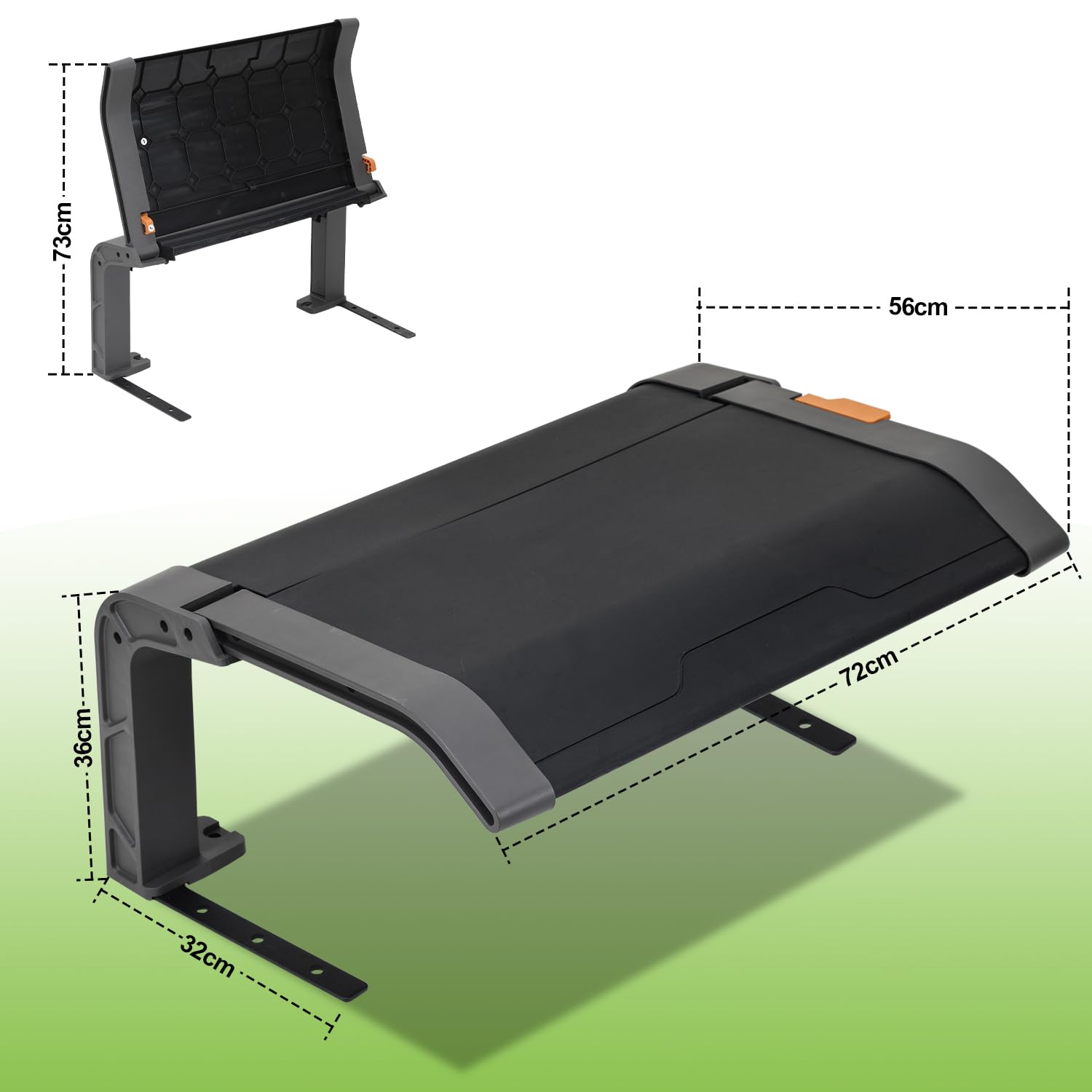 Eulenke Garage pieghevole per robot tosaerba | 72 x 56 x 36 cm | resistente alle intemperie + protezione UV | nero