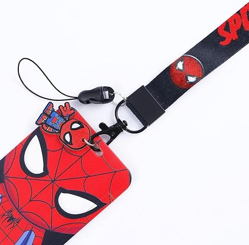 Miniatura 7 de Soporte para tarjetas de identificación de araña de superhéroe con cordón, Red2