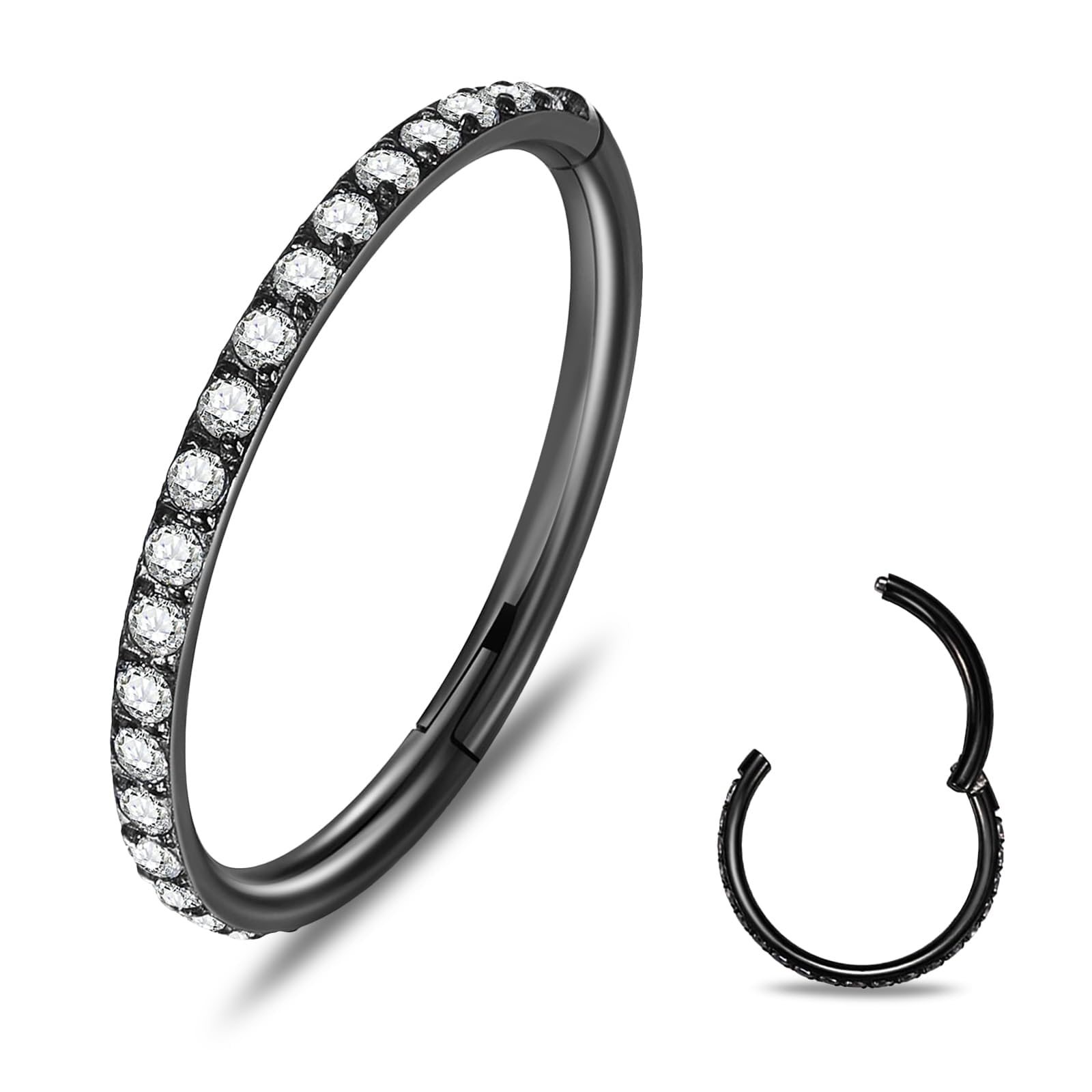 Piercing Nariz Aro G23 Titanio Pendientes Nariz Piercing Nostril Tragus Septum Helix Daith Piercing Labio Inferior Plata Oro 6MM 8MM 10MM 12MM 16G 18G 20G — view 8