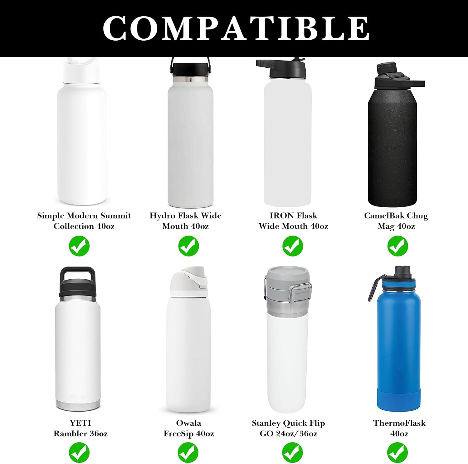 Linkidea Water Bottle Carrier with Strap Compatible with Simple Modern Summit Collection 40oz, Hydro Flask Wide Mouth, Waterbottle Sling Bag Holder with Shoulder Strap (Black) - Image 3
