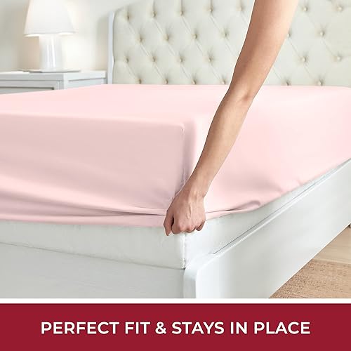 Miniatura 5 de Mellanni Sábana bajera tamaño Queen  Sábanas suaves y refrescantes con bolsillo profundo de hasta 16 pulgadas  Elástico en todo el contorno,