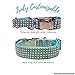 Rhinestone Bling Dog Collar and Leash Option Made in USA, Diamond-like Jeweled Large Dog Collars for Girls, Custom Handmade Pet Collar for Small-Medium-Giant Breeds (Medium 1 x 10-17