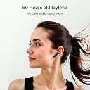 pTron Bassbuds Astra in-Ear TWS Earbuds w/Stereo Sound, 50Hrs Playtime, Stereo Calls, Custom EQ, Mobile App, BTv5.3 Headphones, Touch Control, Voice Assistant, Type C Charging & IPX4 (Navy Blue) gallery image