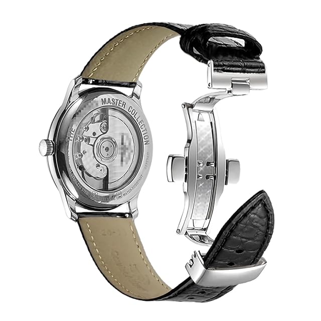 FAGWIG Alligator Leather Watch Band for Women Men Quick Release Bands Vintage Classic Wristbands Replacement Crocodile Strap for