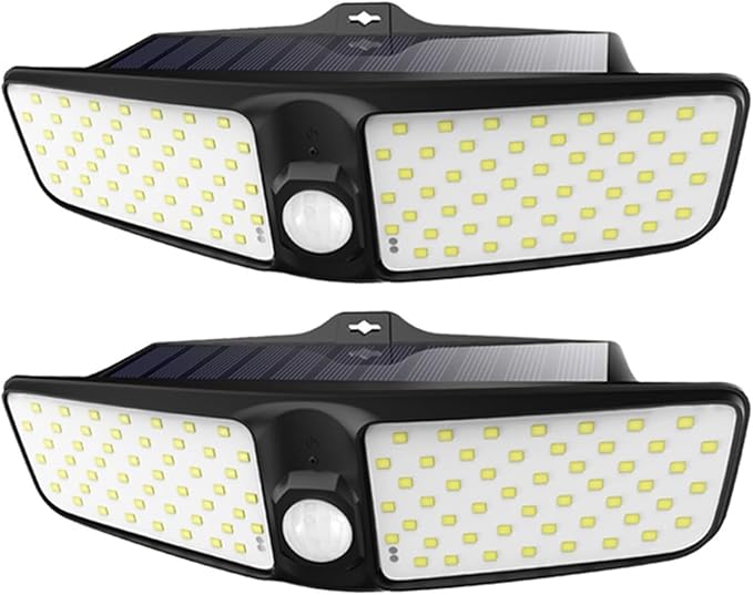 MSEURO 2 Zijdig 100LED PIR Bewegingssensor Zonlicht controle Zonne-energie Straatverlichting Yard Path Home Garden Solar Power lamp Wandlamp Lucky (Color : SL2100X2)
