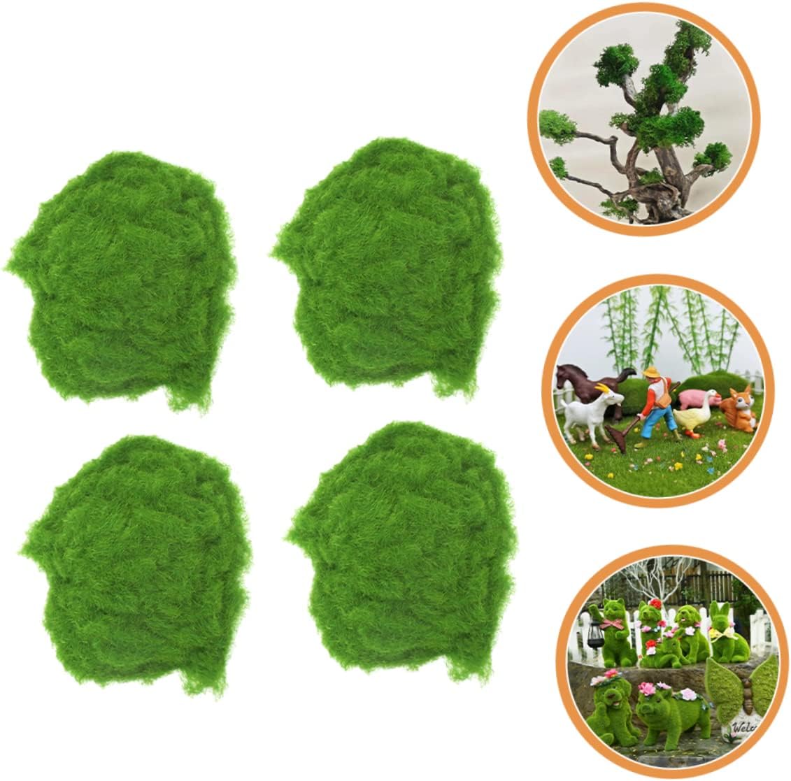 Luxshiny 2pcs 4 DIY Artificial Moss Powder Simulation Moss for Landscape Decor No Trimming
