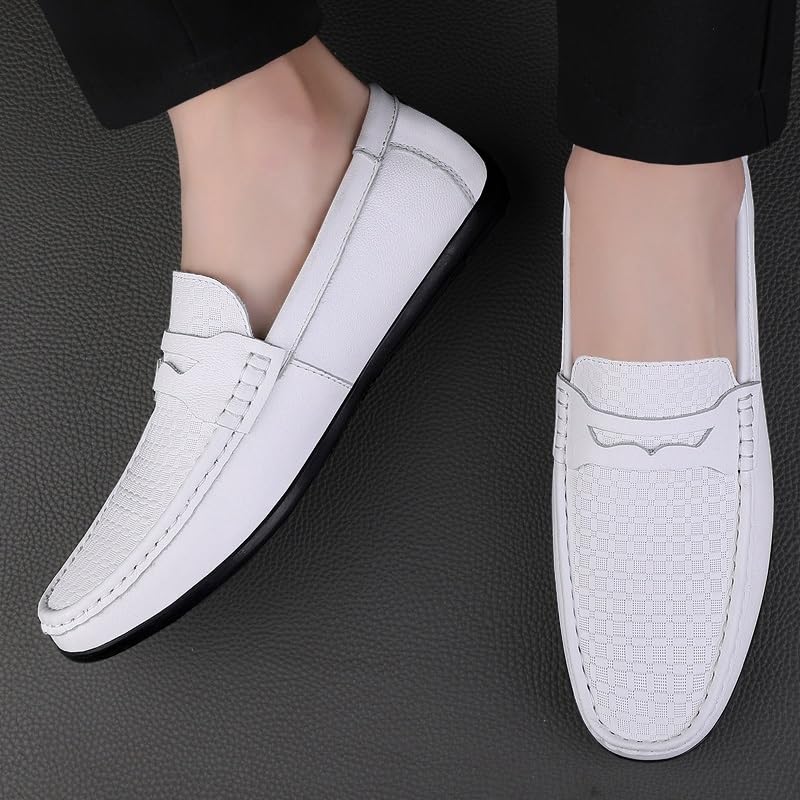 Loafers for Men Round Toe Genuine Leather Penny Loafers Comfortable Anti-Slip Slip Resistant Outdoor Walking Slip-ons4