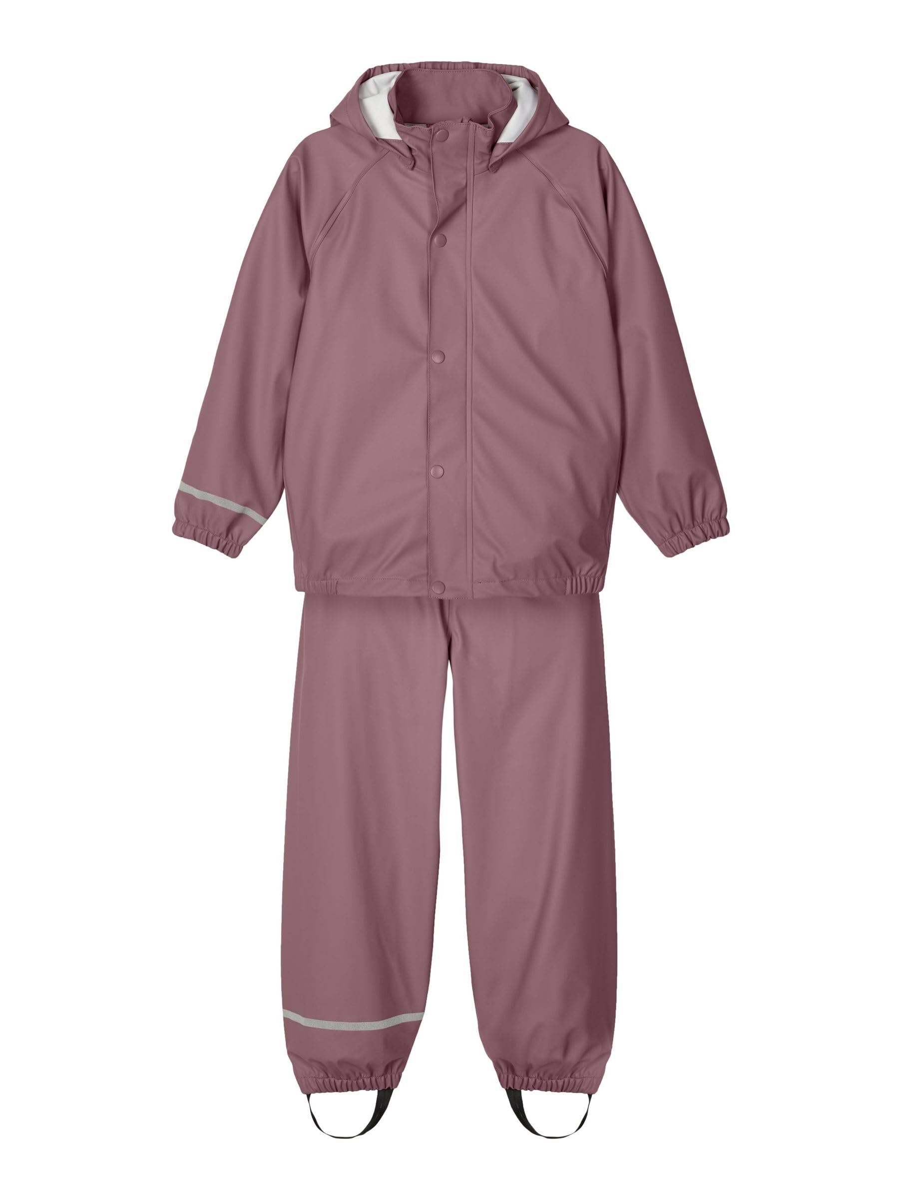 NAME IT Nkndry Rain Set Noos Zestaw Przeciwdeszczowy Uniseks, Fioletowy (Wistful Mauve), 104