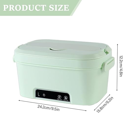 Miniatura 6 de Cordless Electric Lunch Box, 1.5L Heated Lunch Box with 7800mAh Battery, Green Portable Food Warmer for Office, Car & Outdoor Travel and portable