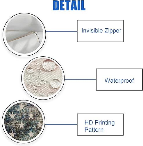 Miniatura 6 de Fukeen Fundas de almohada impermeables para exteriores, 4 de julio, 18 x 18 pulgadas, estilo vintage, Día de la Independencia, bandera