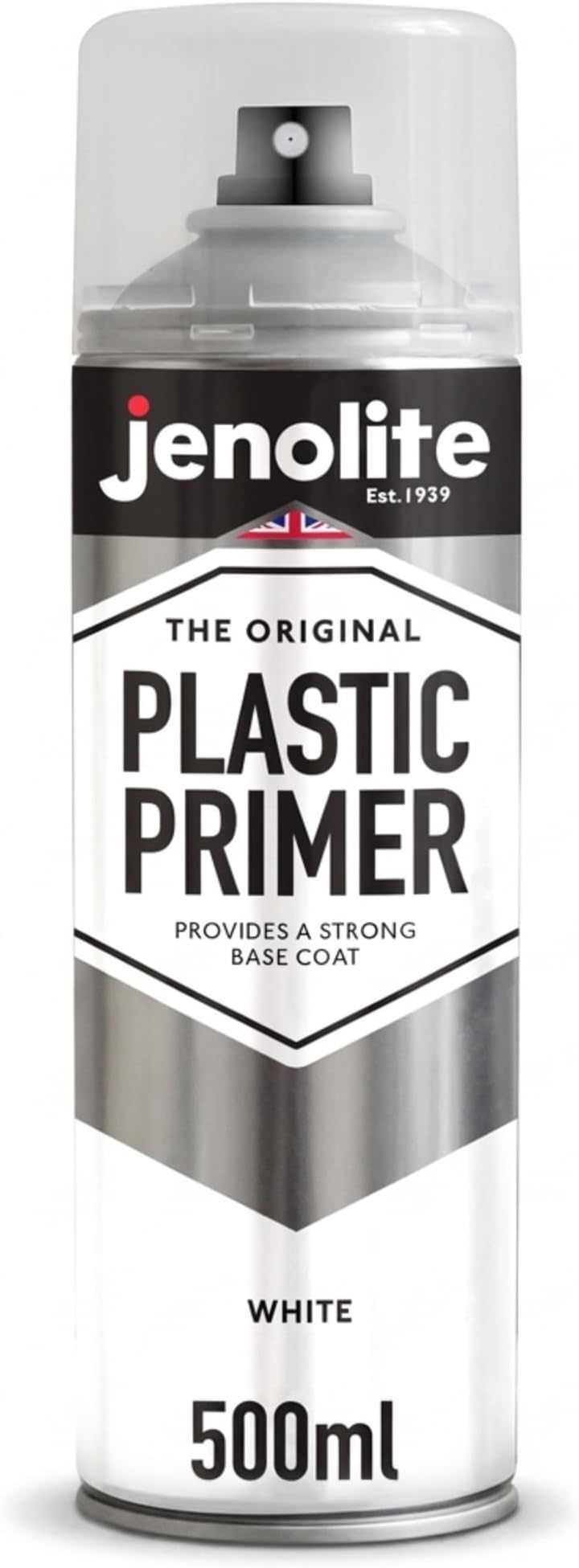 JENOLITE Plastic Primer Spray Paint White 500ml Aerosol Primer for Plastic