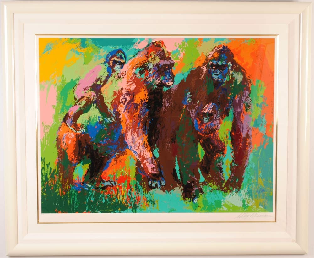 Amazon.co.jp: ゴリラ 絵画 シルクスクリーン 版画 リロイ・ニーマン