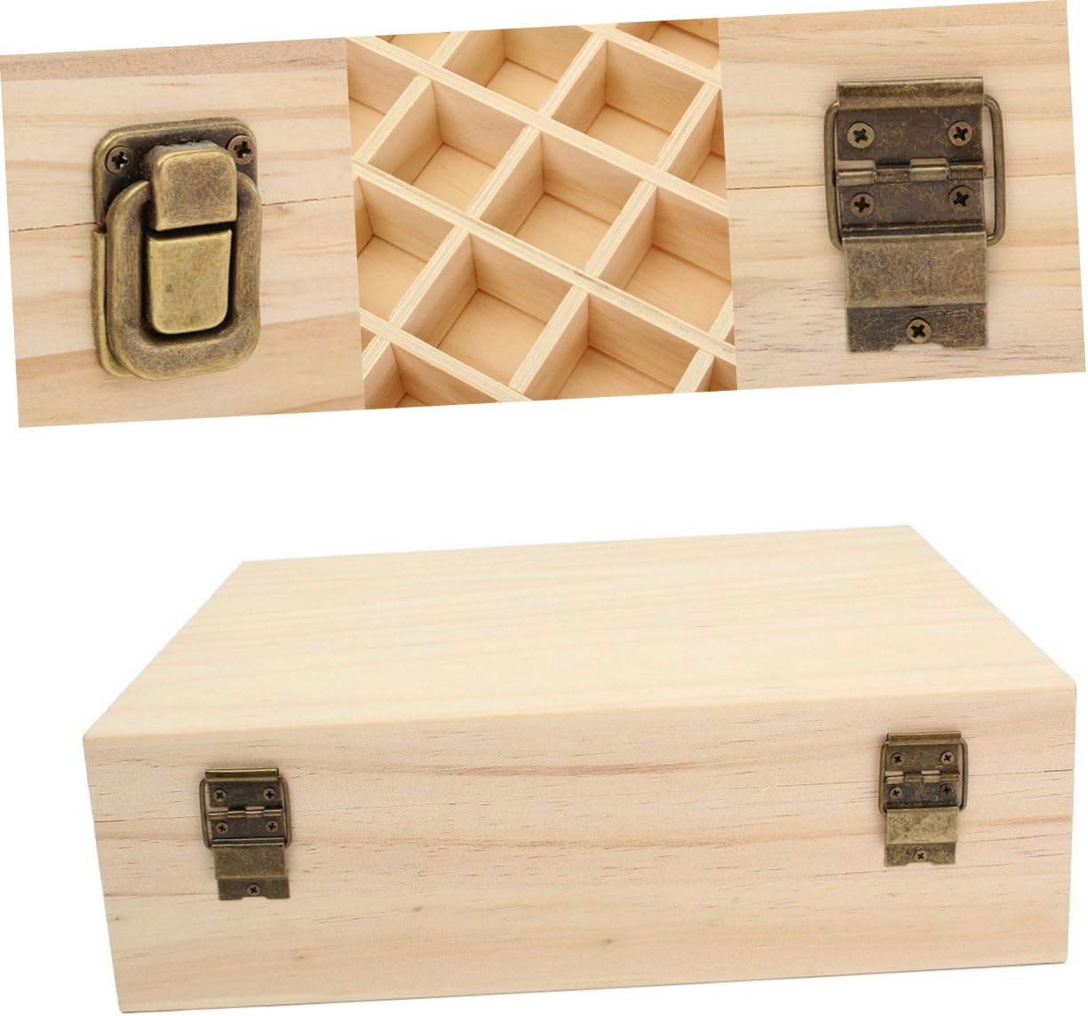 72holes Slots Wooden Essential Oil Storage Box Portable Organizer for Travel Lightweight Design Handmade Pine Craftsmanship Essential Oil Bottle Holder for Easy Access and Display