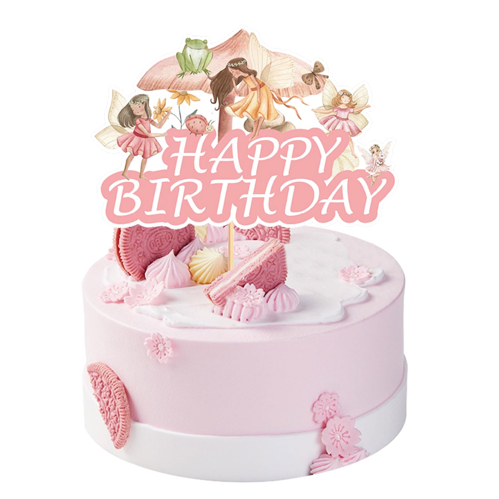Happy Birthday Cake Topper, Deco Gateau Anniversaire Fee, Cake