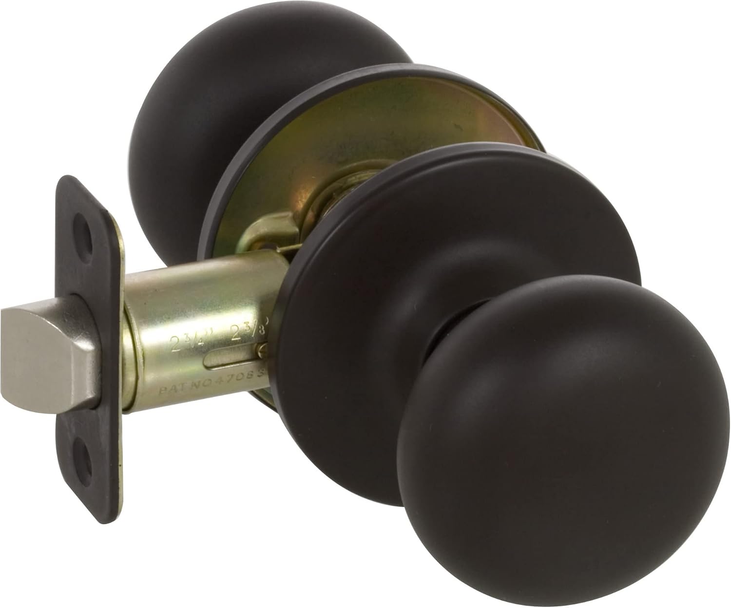 Delaney Hardware 102T-SA-US10B -Privacy Saxon Knob Privacy, Oil Rubbed Bronze