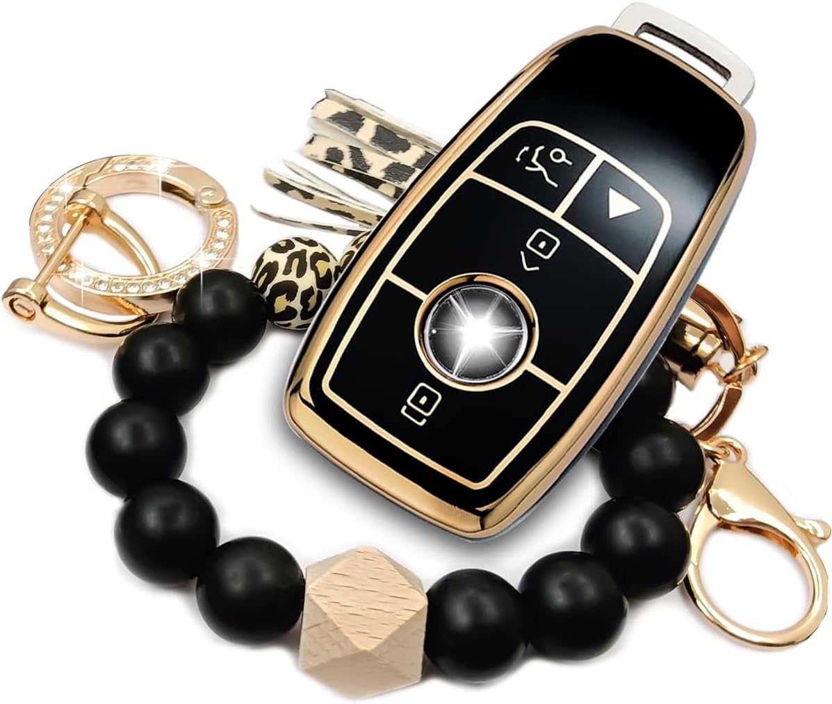 for Mercedes Benz Key Fob Cover, Key Protector Fit for 2017-2023 E-Class 2018-2021 S-Class 2019-2023 A C G Class