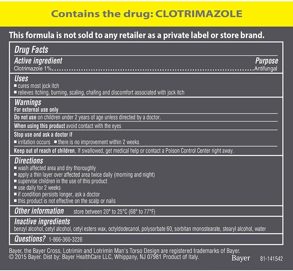 Lotrimin AF Jock Itch Antifungal Cream, Clotrimazole 1, Clinically