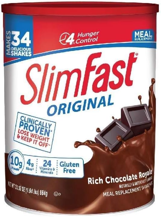 Slimfast Origin Me Replacement Shake Mix, Rich Chocolate Royale (31.18oz)