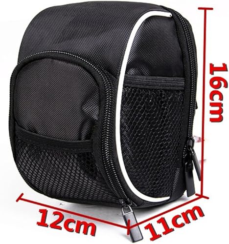 Miniatura 2 de Disconano Cycling Bike Bicycle Handlebar Bags Front Baskets Black with Rain Cover