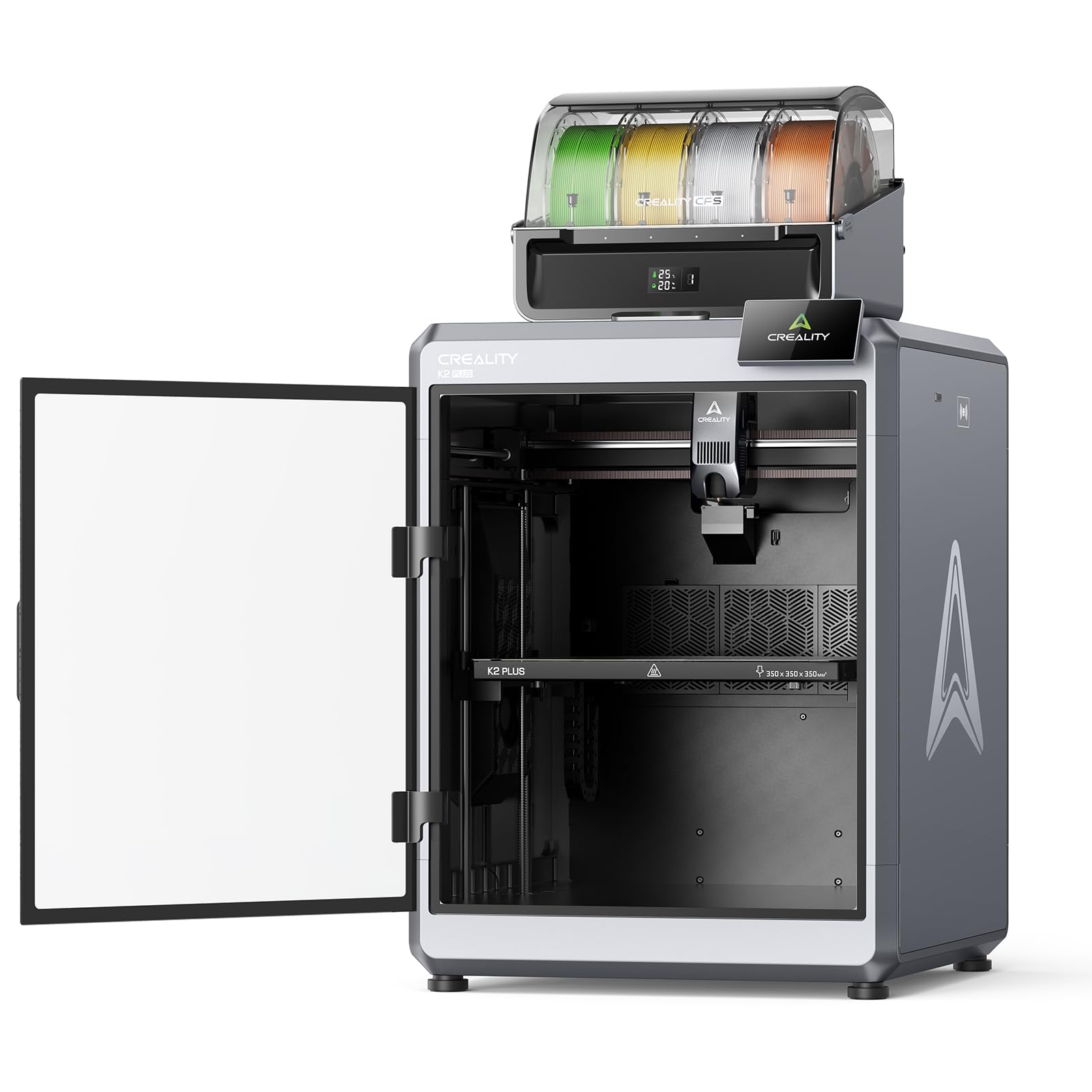 FTVOGUE K2 Plus Combo 3D-Drucker, 16-Farben Multi-Filament Druck, 350mm Bauraum, FOC Schritt-Servo Motoren, 600mm/s Geschwindigkeit, Dual KI Kameras, Auto Kalibrierung for Große Modelle (EU)