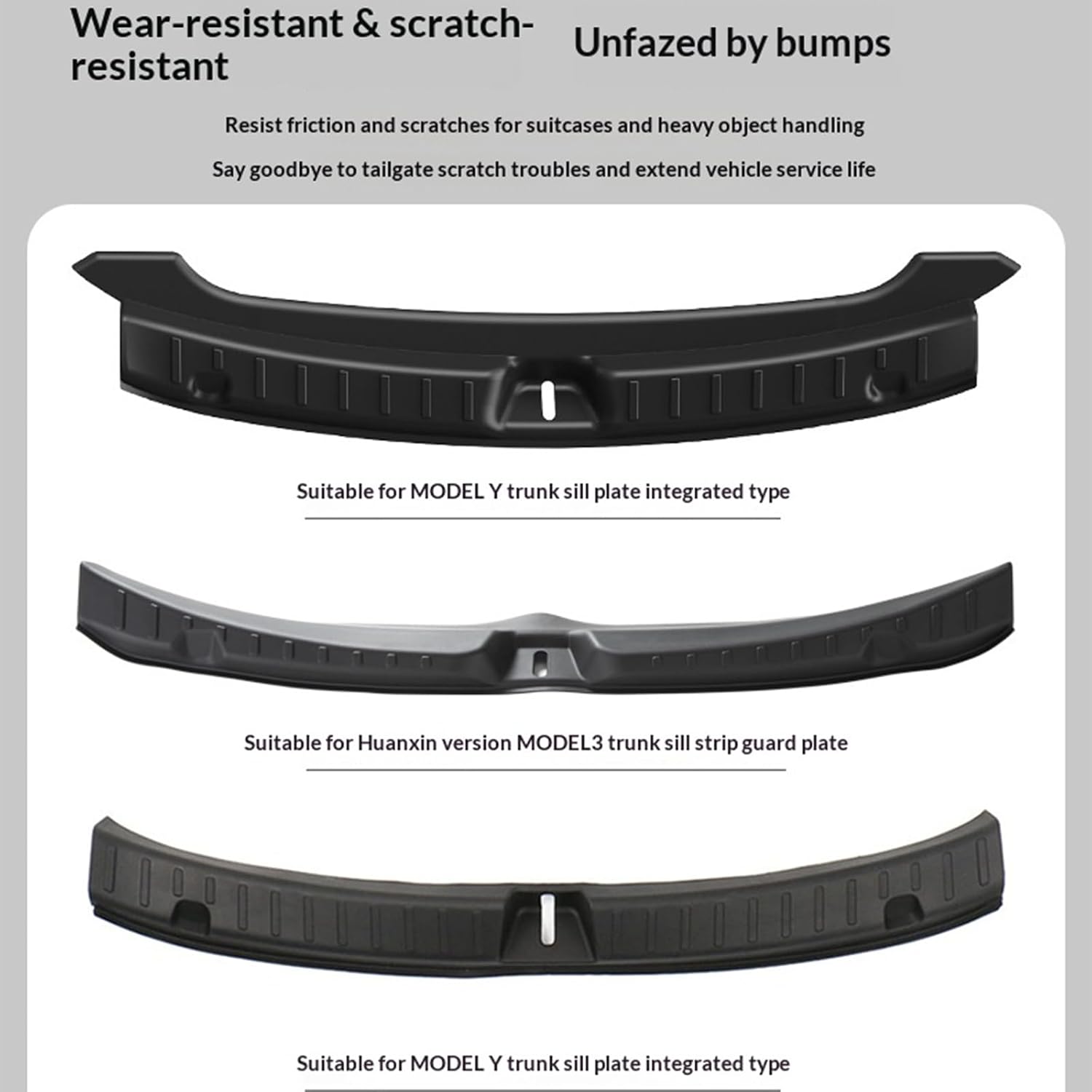 Rear Bumper Guard Trunk Sill Cover Anti-Scratch TPE Rear Trunk Door Sill Protector Compatible with Tesla Model Y Juniper 2025 2026 Refresh Blcak