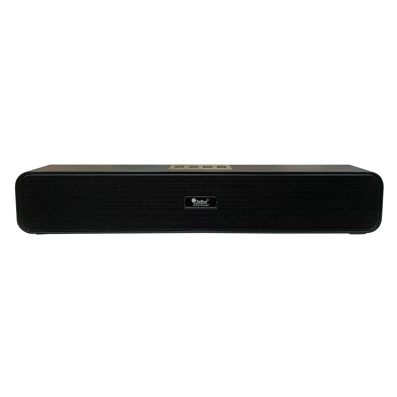 SOROO SR-588 10 Watt 2.0 Channel Soundbar, Wireless, Bluetooth Connection, 12Hrs Battery Back-up, Home Theatre Experience, Bass Sound,Compatible with All Devices USB Support, TFT & AUX (Black)