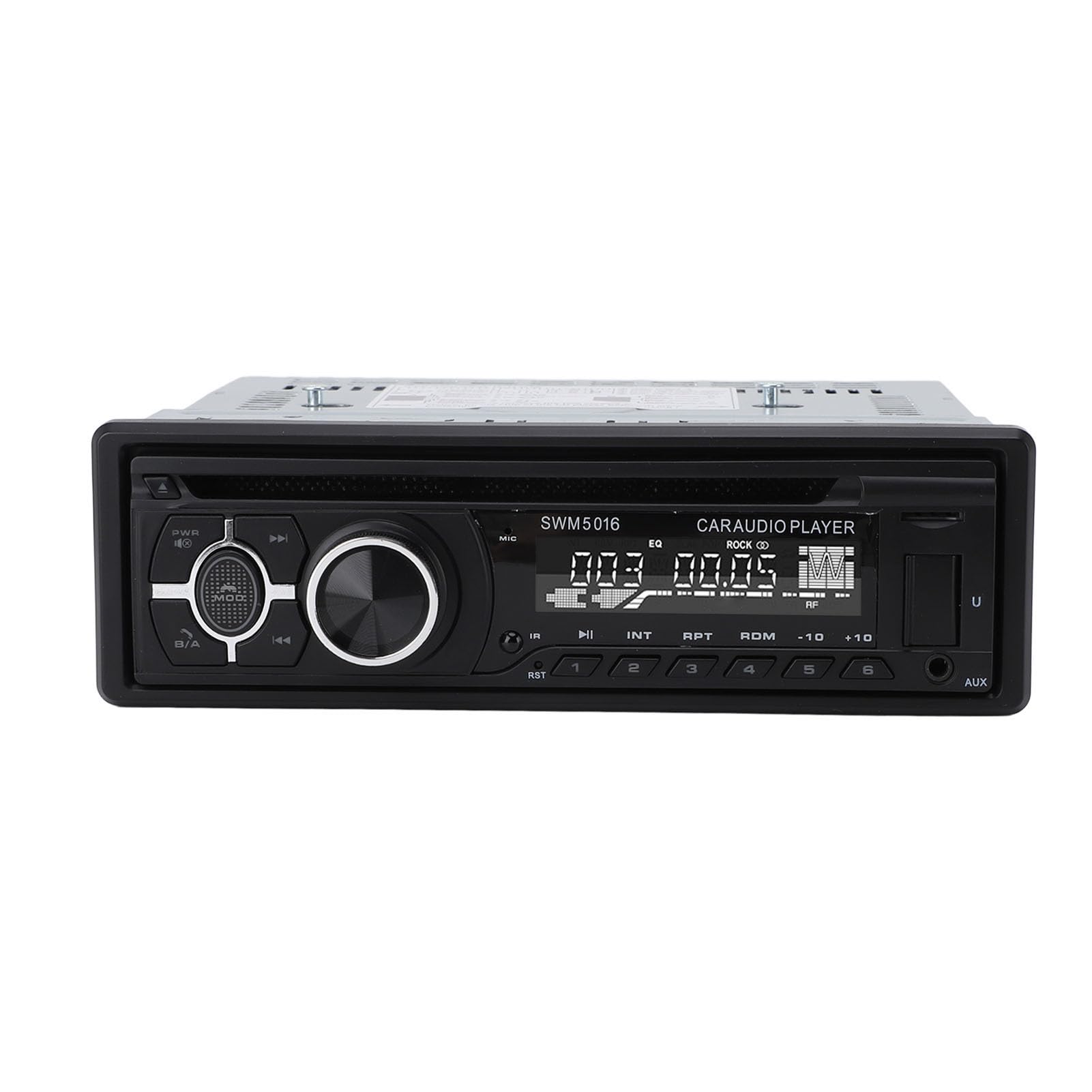 Autoradio, Lecteur CD DVD de Voiture avec Télécommande, Prise en des Appels Mains Libres, BT, Port USB 2.0, Récepteur Radio FM pour Camion, Voiture, Camping-Car