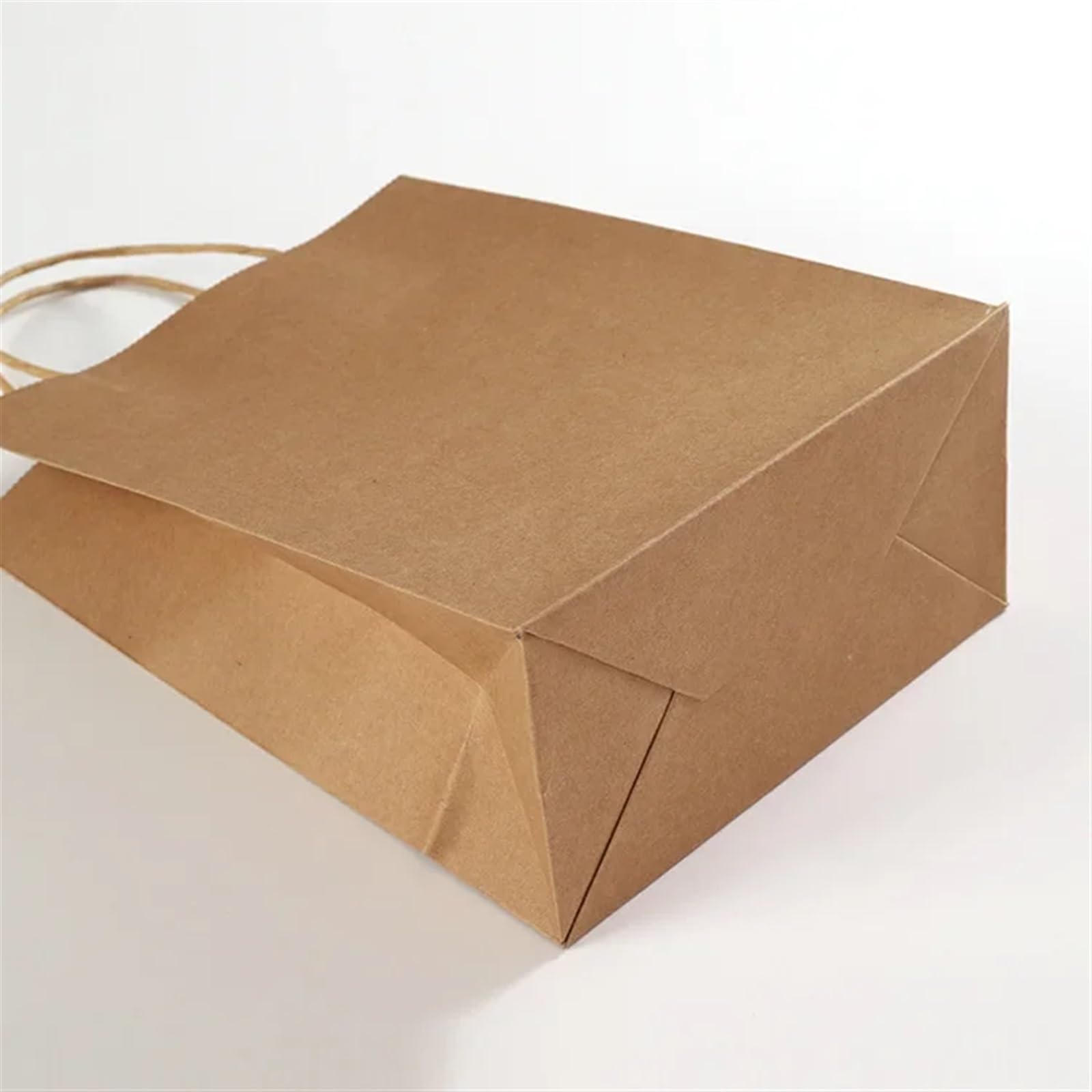 Bolsas Papel Kraft Bolsas de papel marrón con asas, bolsas regalo varios tamaños for compras, for fiestas, for(Brown,13x7x14.5cm-100PCS)