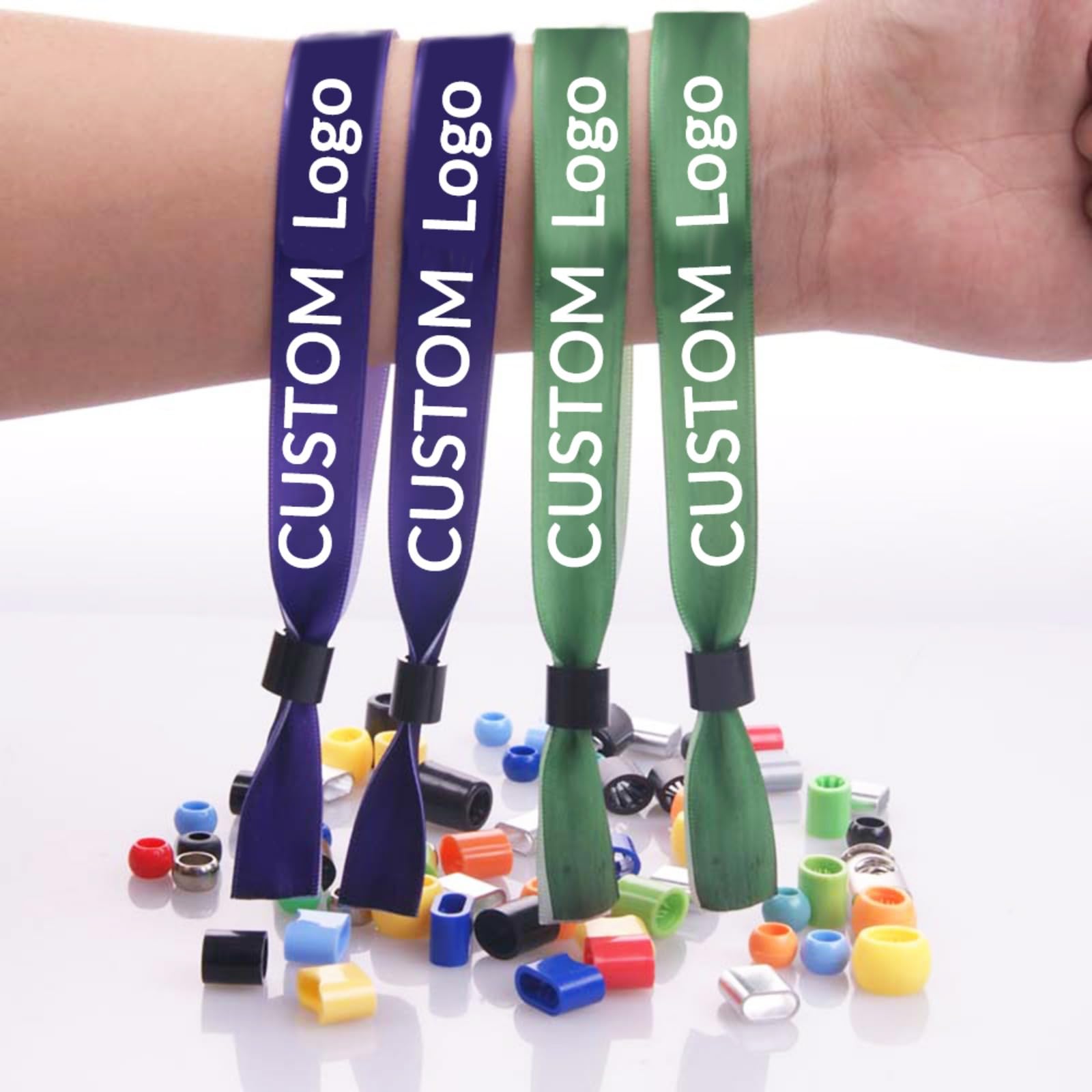 50/100/200 pulseras de tela para fiestas, eventos, pulseras de colores, pulseras de fiesta para eventos, regalos personalizados (personalizados, 50 unidades)