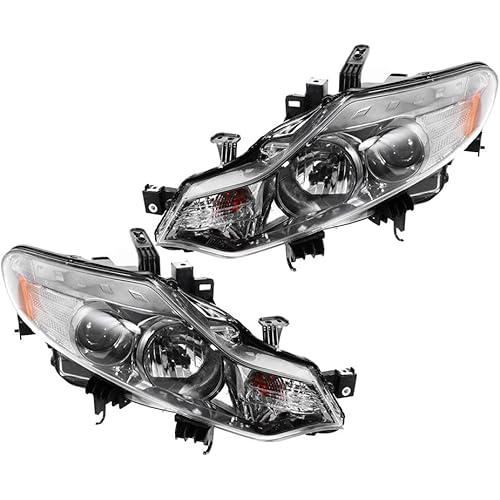 EPIC LIGHTING Lens Housing Halogen Headlights Assembly Replacement for Nissan 09-14 Murano Sport LE S SL SV [ NI2502185 260601AA0A 260601AA0D NI2503185 260101AA0A 260101AA0D ] Pair