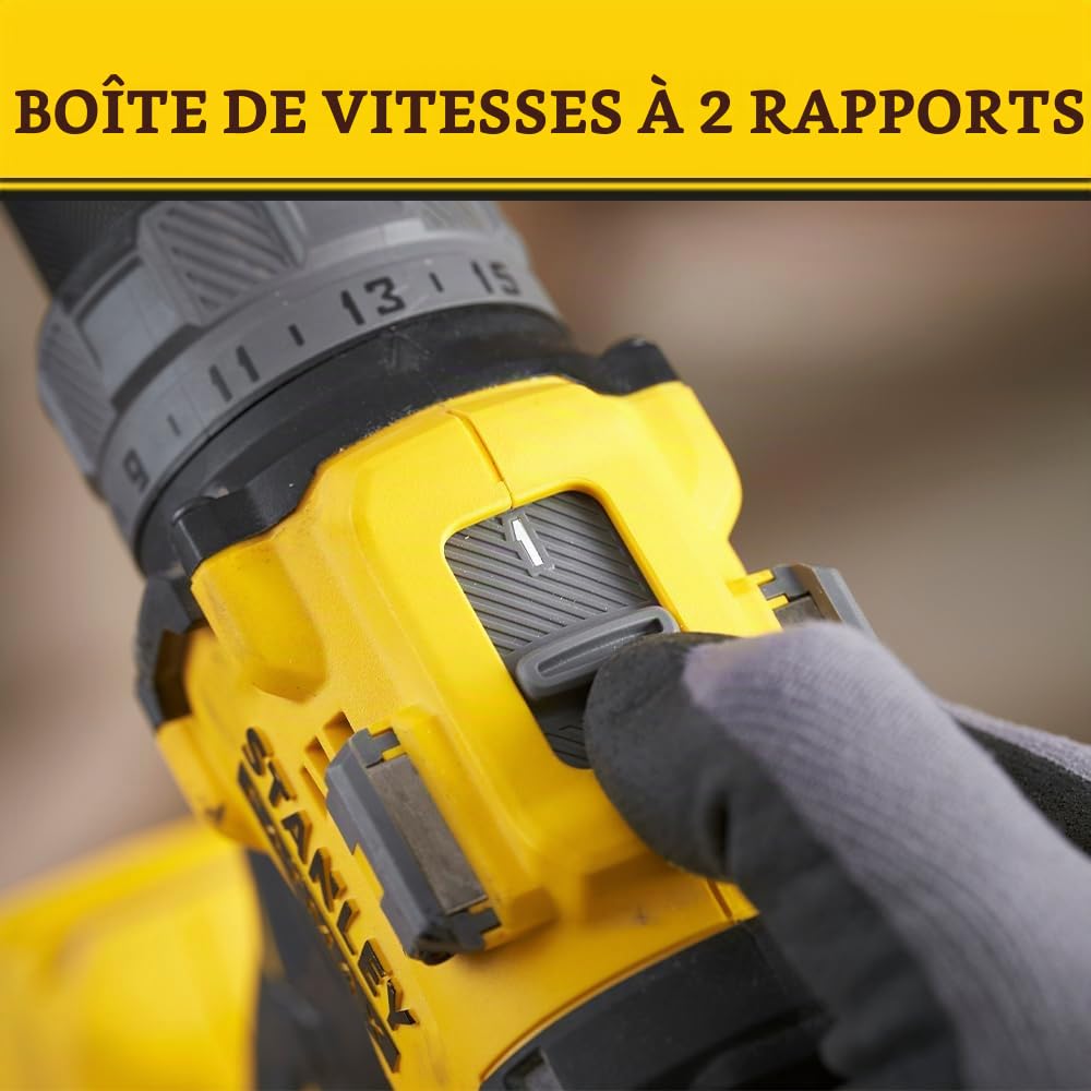 STANLEY Perceuse-visseuse sans fil FATMAX 18V V20, (outil seulement), SFMCD725B-XJ