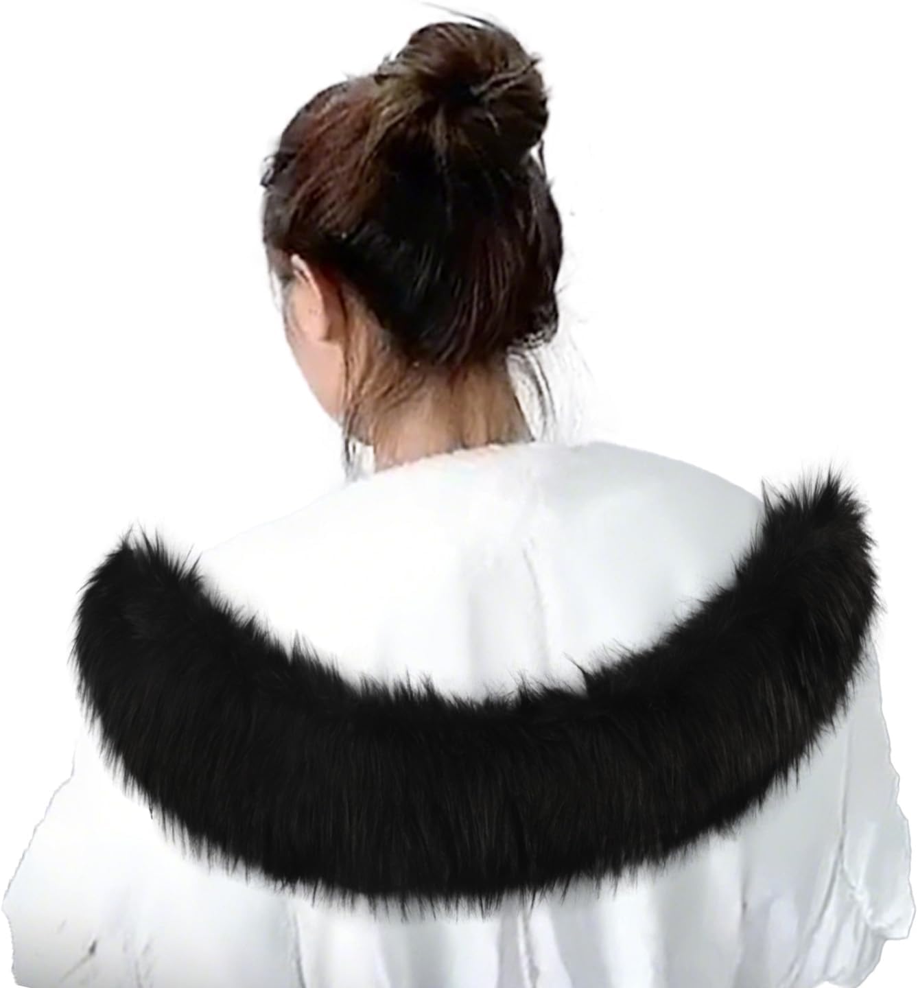 Faux Fur Collar Scarf Hood Trim Soft Warm Hood Collar Shawl Neck Wrap Warmer Winter Warmth Essential Coat Jacket Accessory - Image 2