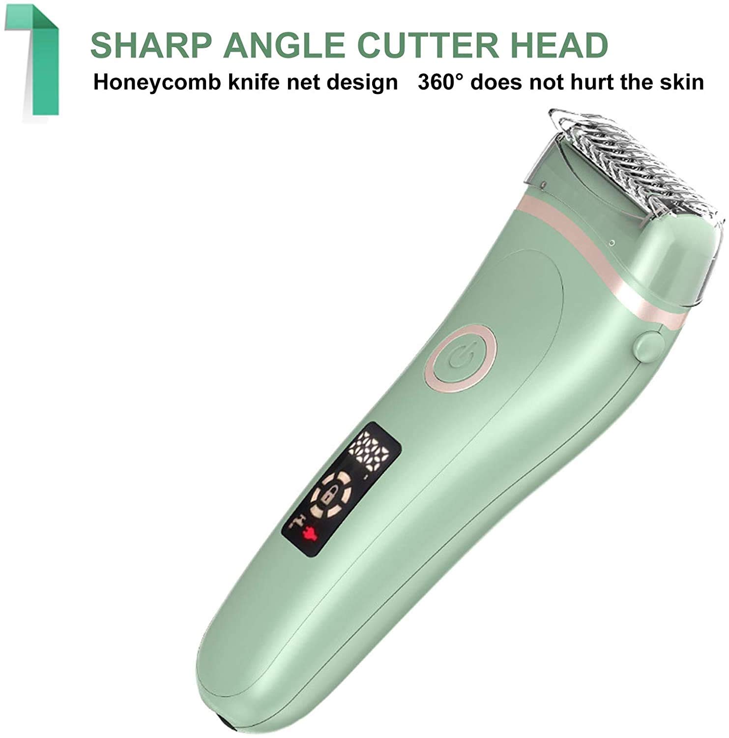 Epilatore Rasoio Trimmer - Strumento di Rasatura Elettrico, Sistema di Epilazione for la Rifinitura dei Peli, Rasoio Portatile for la Rasatura del Viso, Rasoio Elettrico Wet/Dry for Gambe, Epilatore f