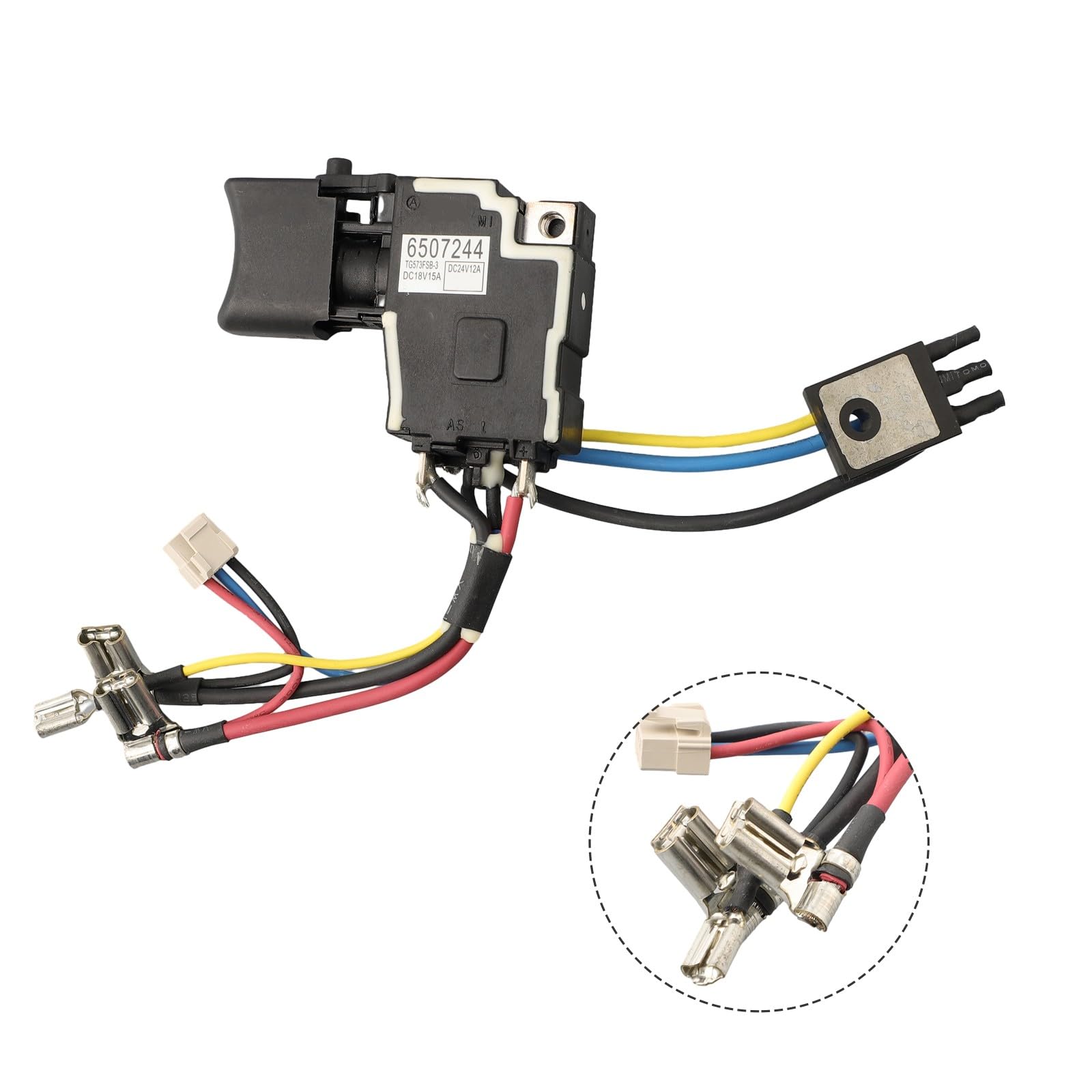 Interruttore DHP448 DHP458 DDF448 DDF458 BHP448 BHP458, parte n. 650724-4/6506824, per componente di ricambio per utensili elettrici